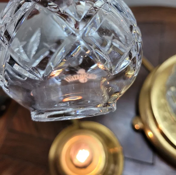 Waterford Crystal Lamp with Gold Base